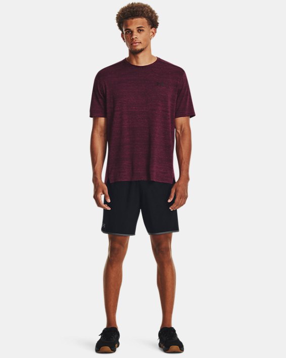 Men's UA Tech™ Vent Jacquard Short Sleeve in Maroon image number 2